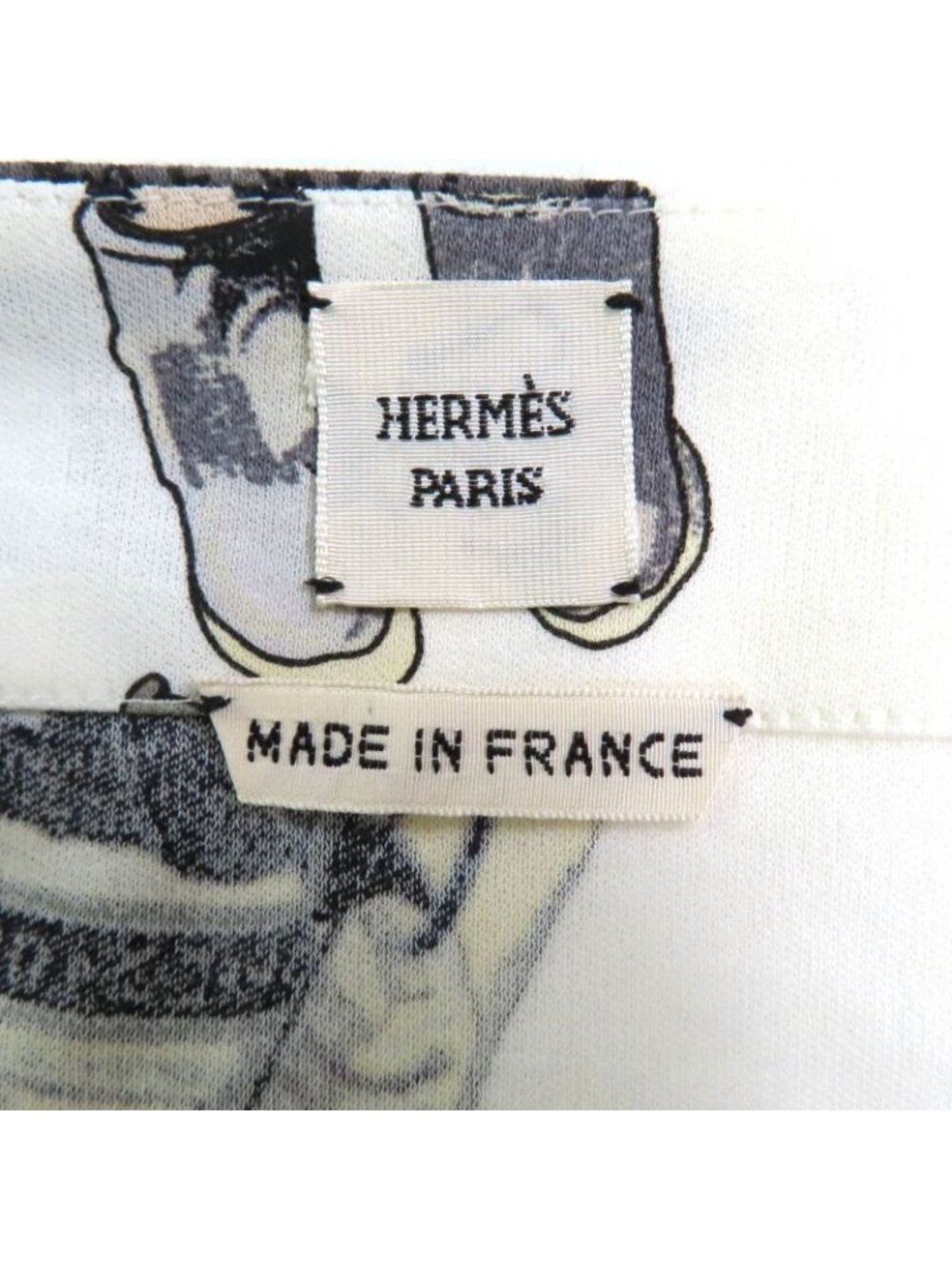 Hermes Kachinas 100% Cotton Ethnic Pattern Leather Use Boat Neck Short Sleeve - Picture 6 of 10